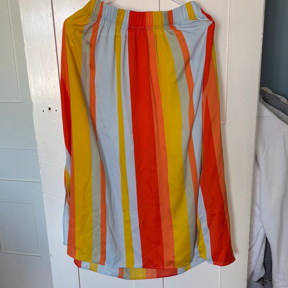 LOFT Vibrant Multicolor A-Line Skirt